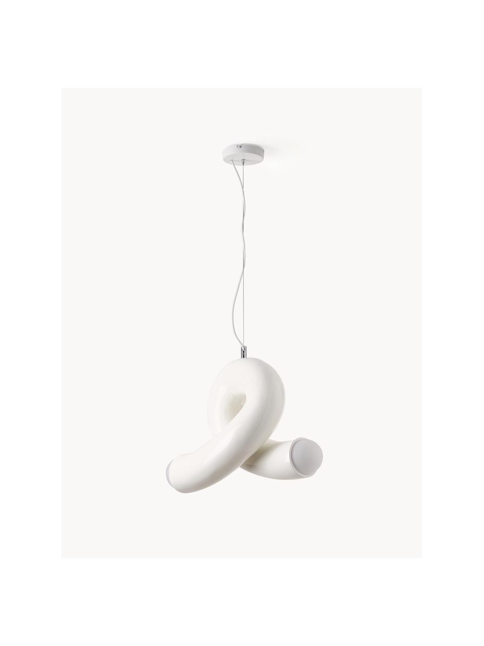 Lampada a sospensione Memphis, Poliresina, Bianco crema, Larg. 40 x Alt. 40 cm