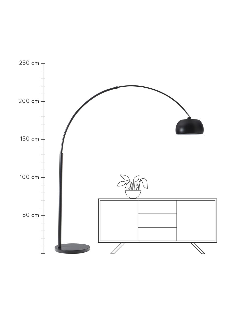 Veľká oblúková lampa Bowie, Čierna, Ø 32 x V 202 cm