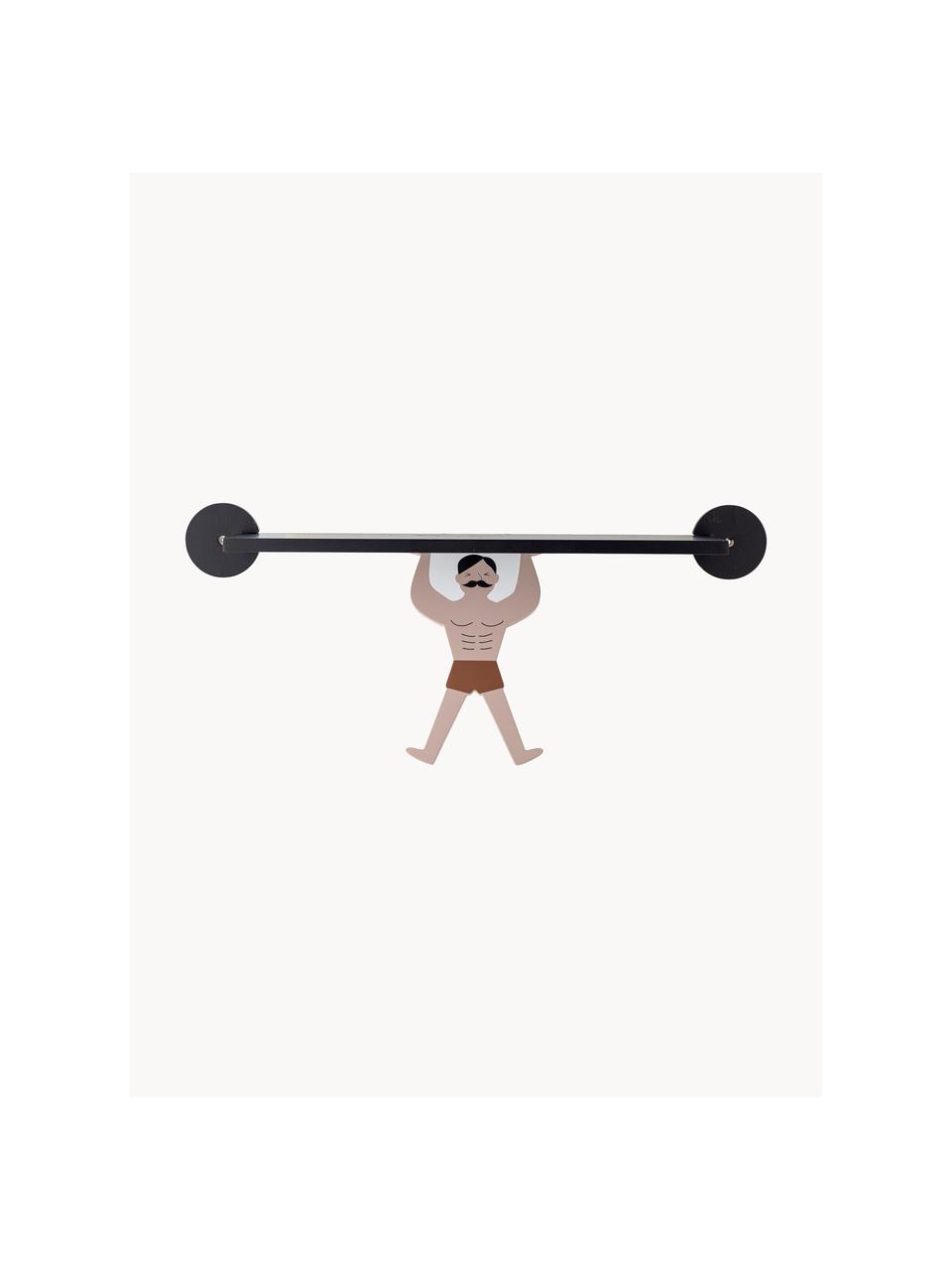 Dřevěná nástěnná police Rossaio, Dřevovláknitá deska střední hustoty (MDF), Černá, více barev, Š 55 cm, V 25 cm