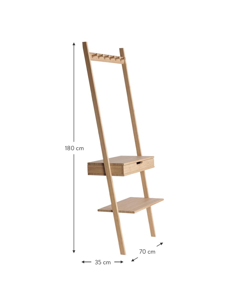 Wandgarderobe Noble aus Holz, Bambus, Bambus, 70 x 180 cm