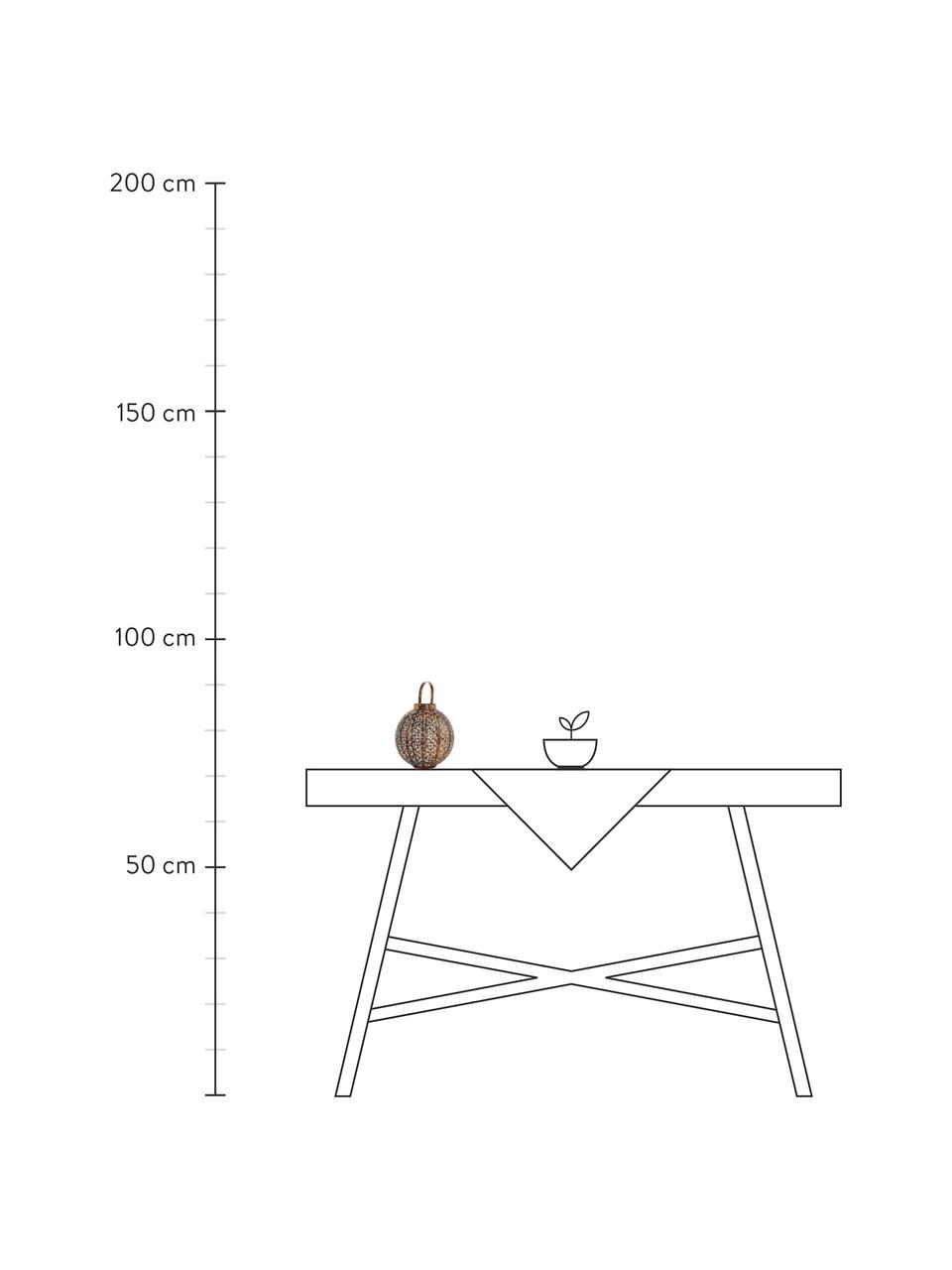 Lámpara de mesa solar para exterior Enino, Lámpara: acero recubierto, Bronce, Ø 23 x Al 24 cm