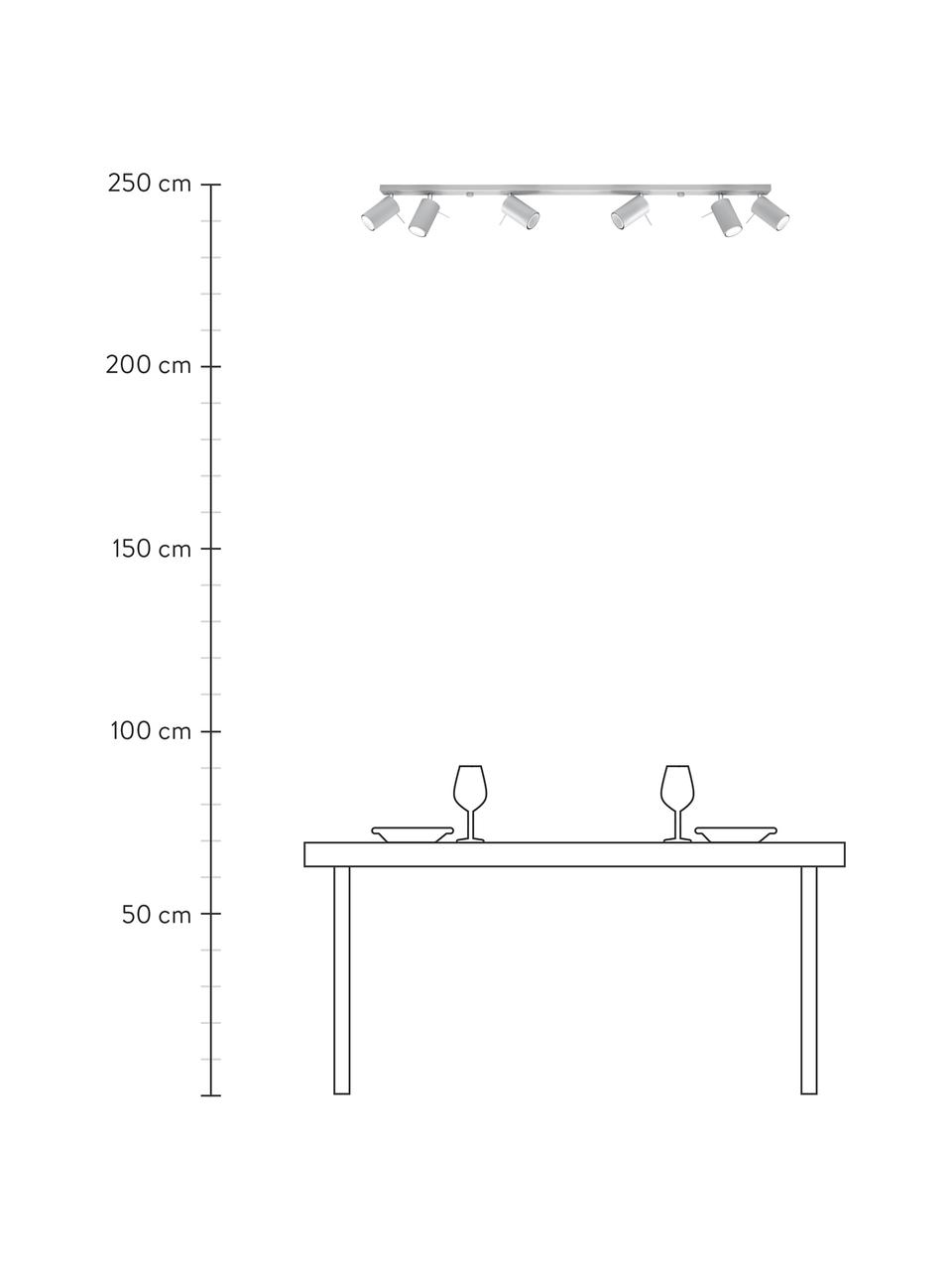 Riel grande Etna, Estructura: acero, Anclaje: acero pintado, Gris, An 120 x Al 15 cm