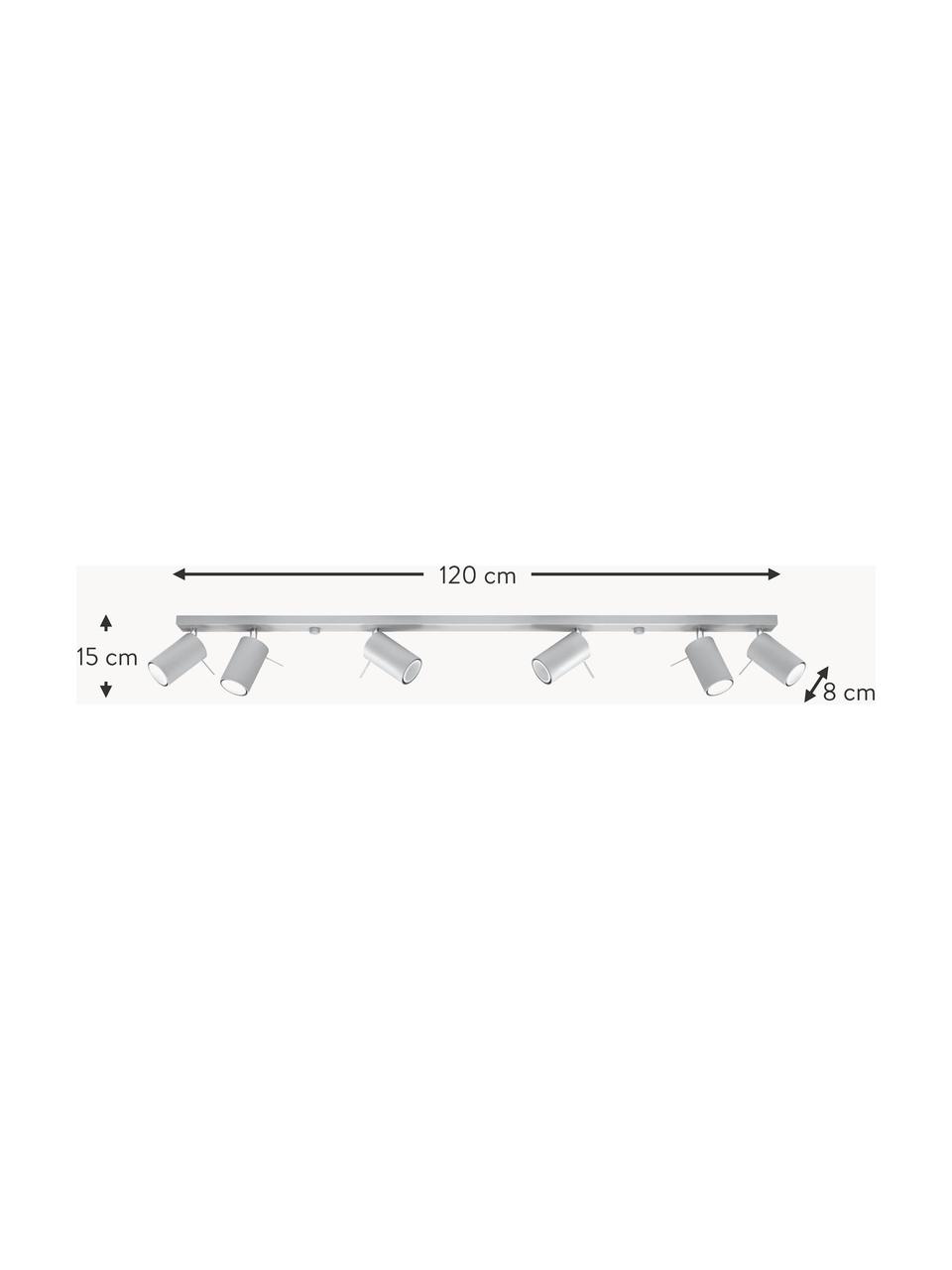 Lampa sufitowa Etna, Szary, S 120 x W 15 cm