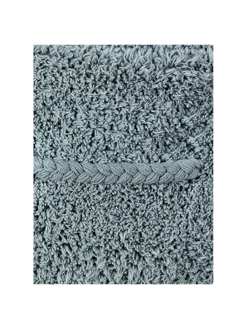 Handgefertigter Kinderpouf Chil, Bezug: 97 % Baumwolle, 3 % ander, Webstoff Graublau, Ø 50 x H 20 cm