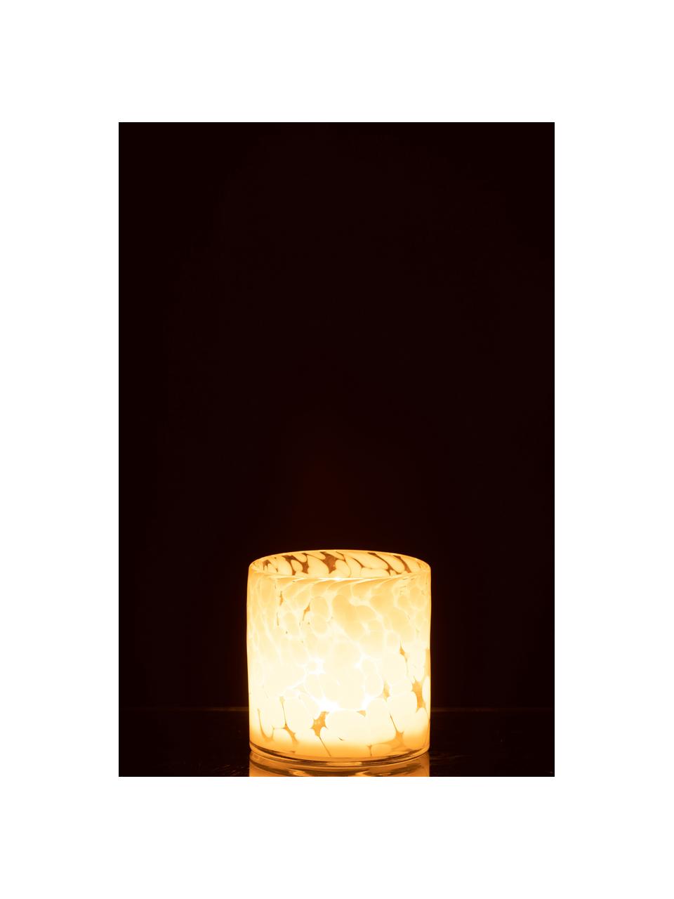 Photophore pour bougies chauffe-plat Hurricane, Verre, Blanc, transparent, Ø 12 x haut. 12 cm