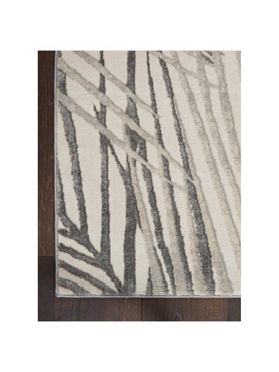 Laagpolig vloerkleed Rustic Texture met hoog-laag effect, 51% polypropyleen, 49% polyester, Beige, taupe, B 120 x L 180 cm (maat S)