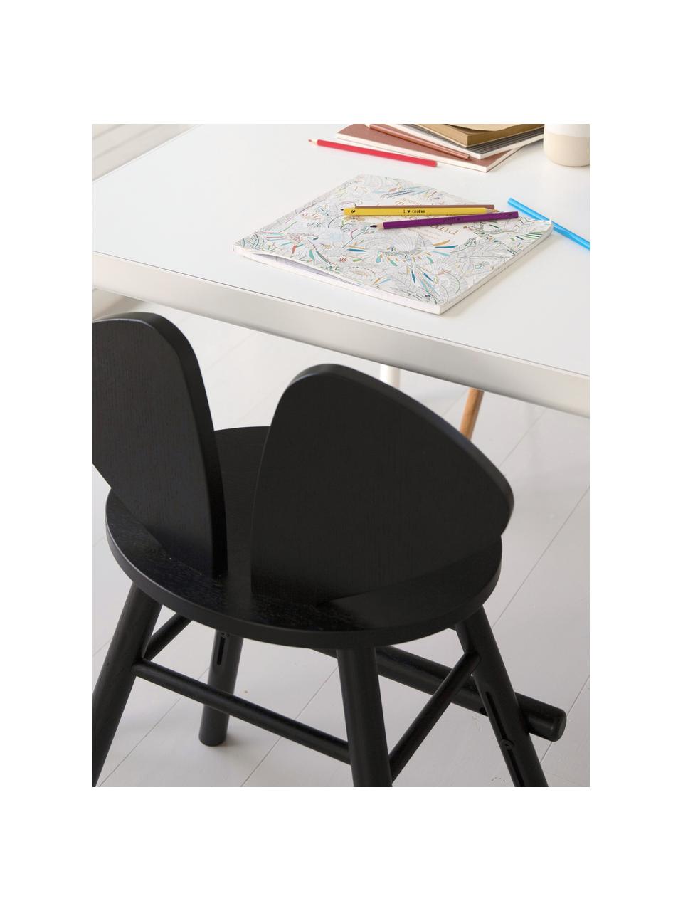 Chaise d'enfant en bois de chêne Mouse, Bois de chêne, laqué, certifié FSC

Ce produit est fabriqué à partir de bois certifié FSC® et issu d'une exploitation durable, Noir, larg. 52 x prof. 41 cm