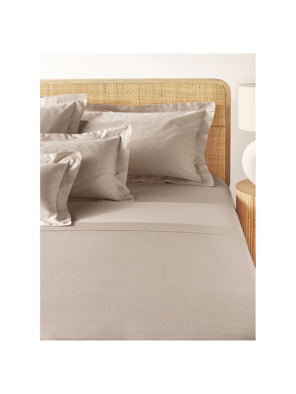 Baumwollsatin-Betttuch Premium, Webart: Satin Fadendichte 400 TC,, Beige, B 240 x L 280 cm