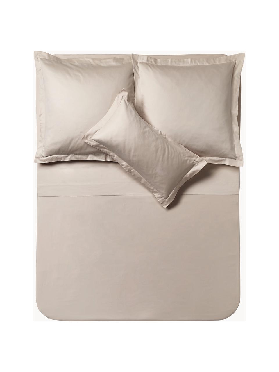 Baumwollsatin-Bettlaken Premium, Webart: Satin Fadendichte 400 TC,, Beige, B 240 x L 280 cm