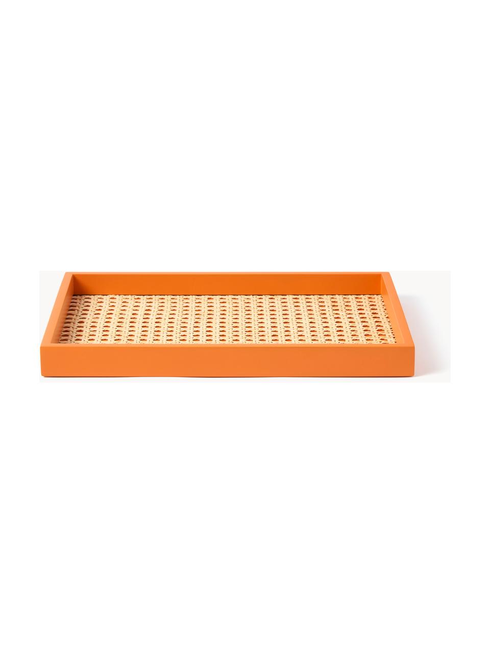 Dekoratívny podnos s viedenským výpletom Carina, Oranžová, Š 35 x V 3 cm