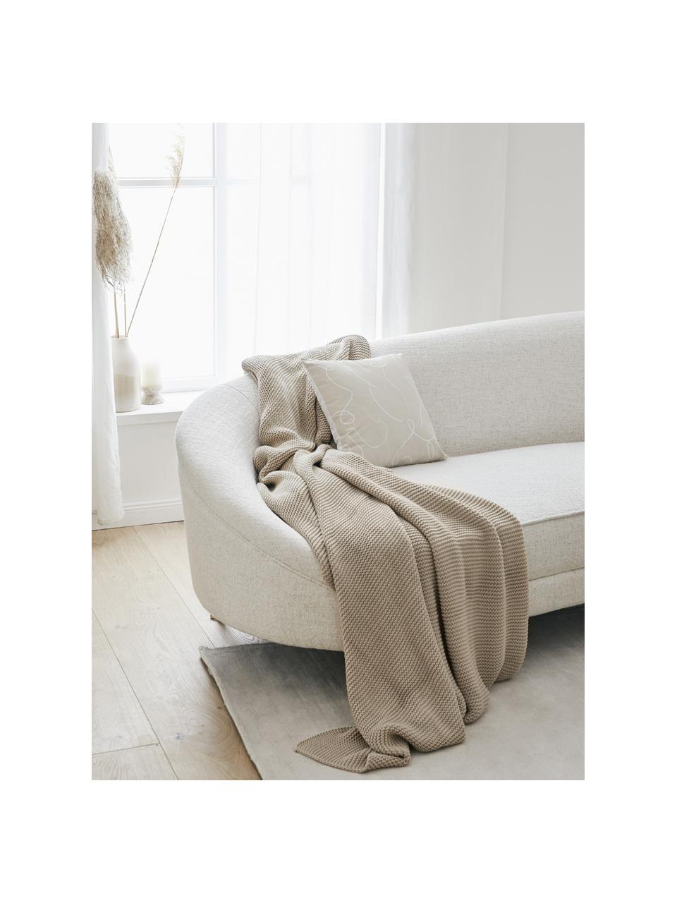 Poszewka na poduszkę Amino, Bawełna, Beżowy, biały, S 40 x D 40 cm