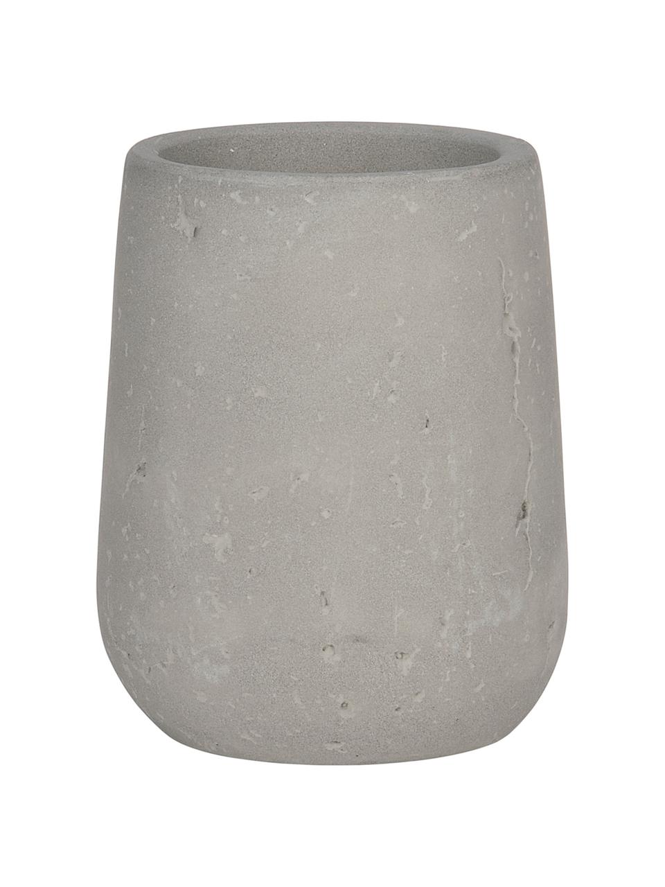 Porta spazzolini Belmont, Cemento, Grigio, Ø 8 x Alt. 10 cm