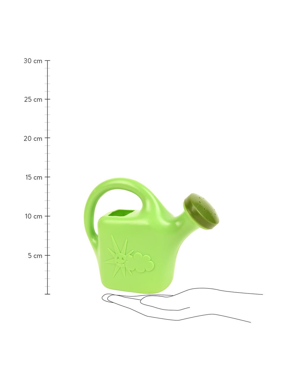 Kindergießkanne Little Gardener, Kunststoff (PE, PP), Grüntöne, B 19 x H 15 cm