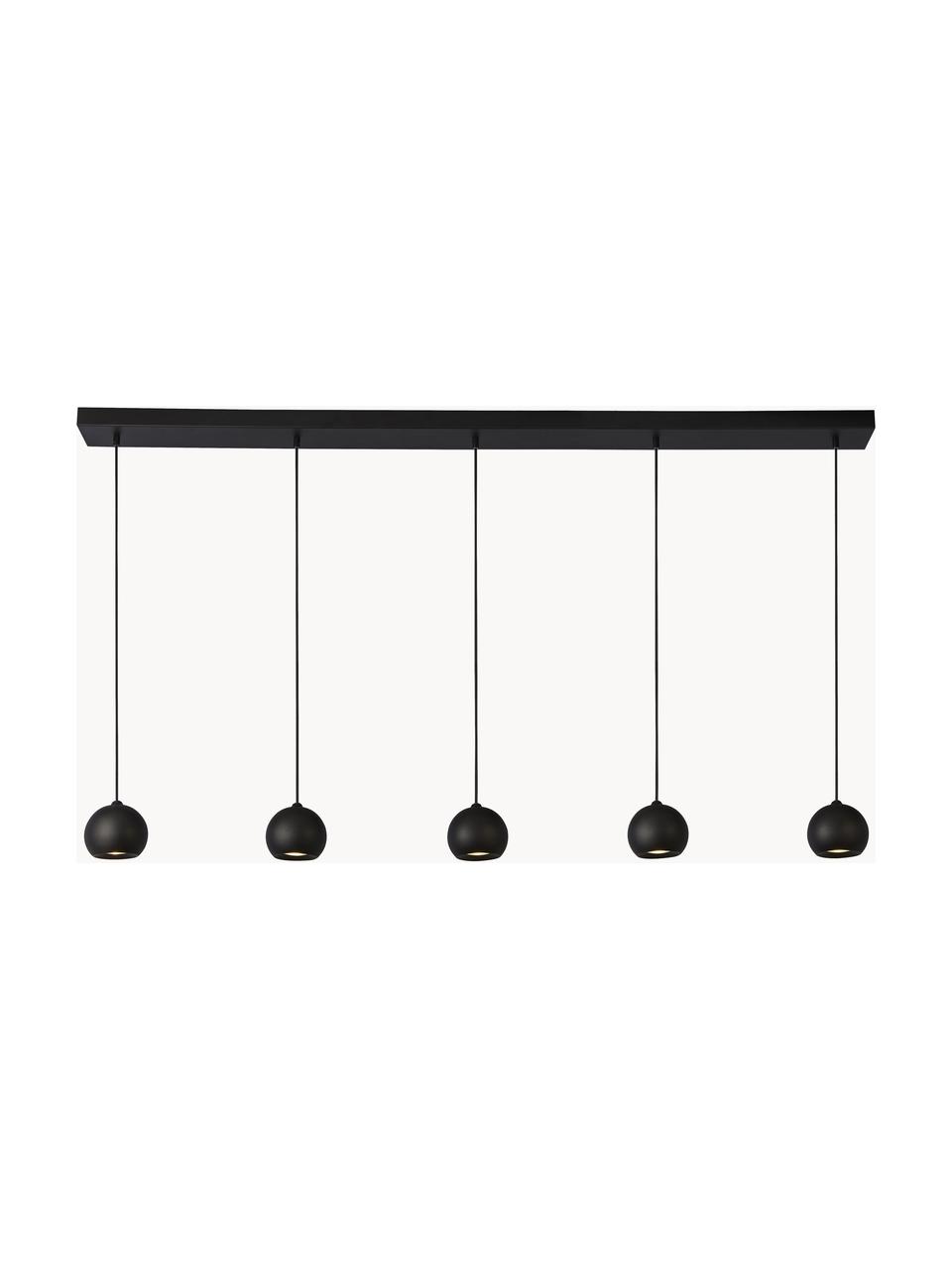 Grande suspension grappe Eindhoven, Noir, larg. 160 x haut. 20 cm