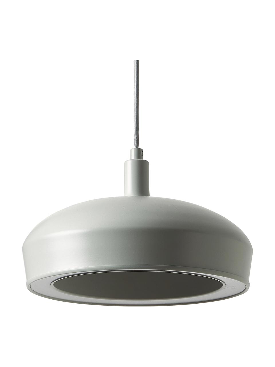 Lámpara de techo redonda LED Alva, Cable: cubierto en tela, Gris claro, Ø 28 x Al 150 cm