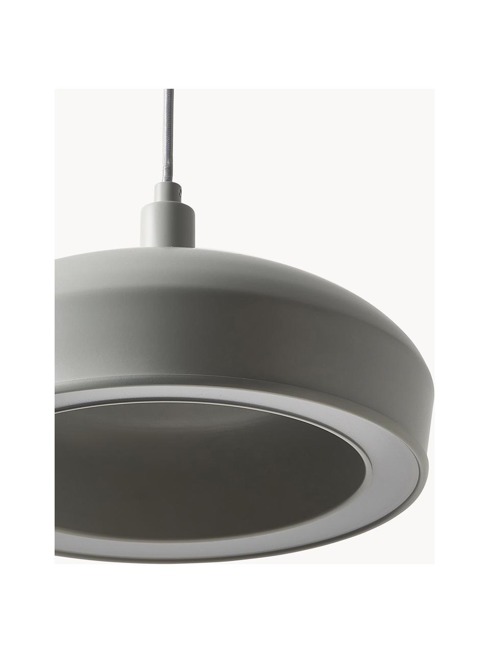 Suspension LED ronde Alva, Gris clair, Ø 28 x haut. 150 cm