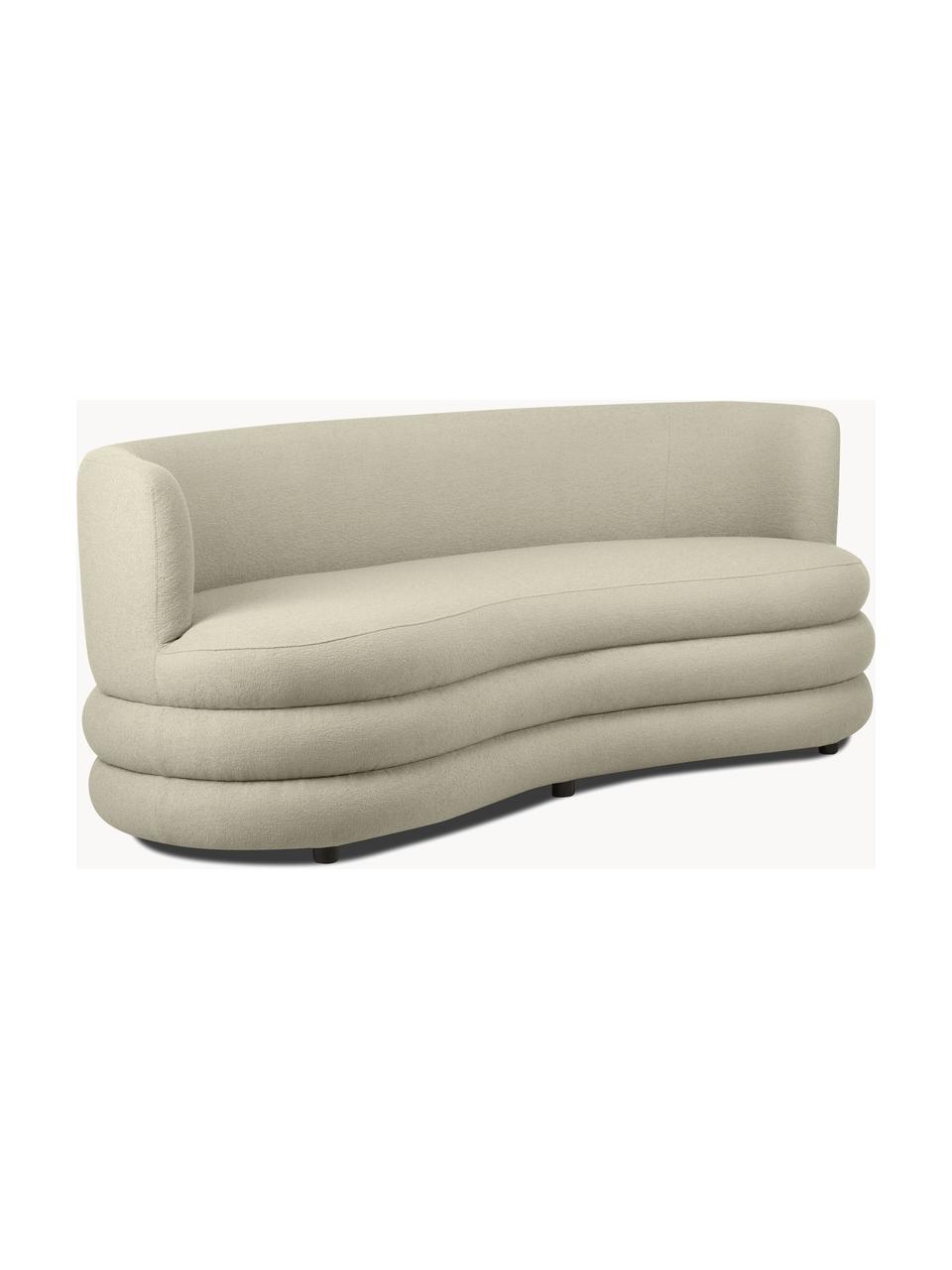 Designer Bouclé-Sofa Solomon (3-Sitzer), Bezug: 100% Polyester 35.000 Sch, Gestell: Massives Fichtenholz, Bir, Füße: Kunststoff Dieses Produkt, Bouclé Salbeigrün, B 193 x T 92 cm