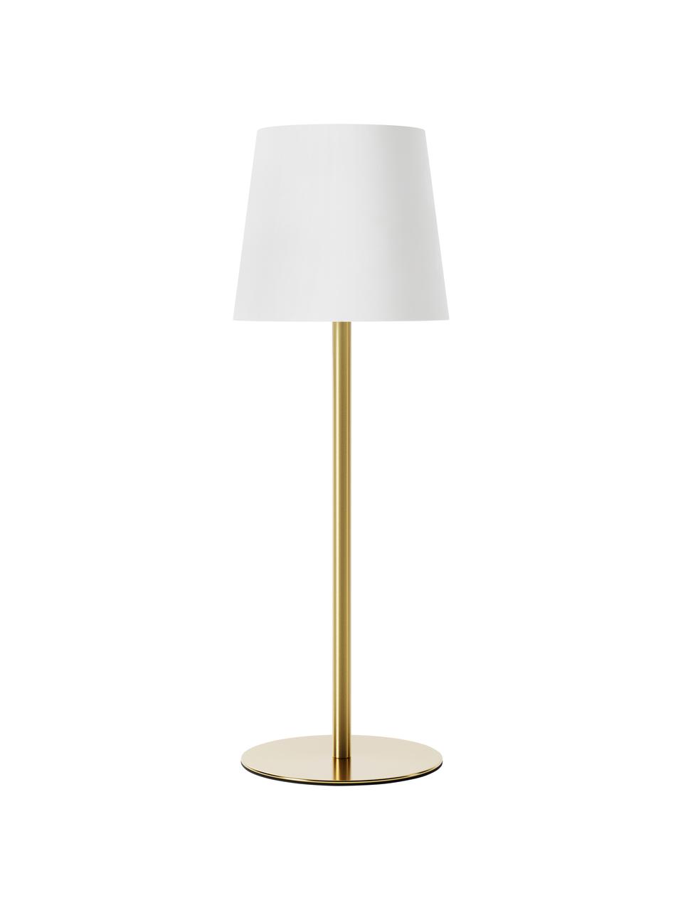 Stmievateľná stolová lampa s USB pripojením Fausta, Odtiene zlatej, biela, Ø 13 x V 37 cm