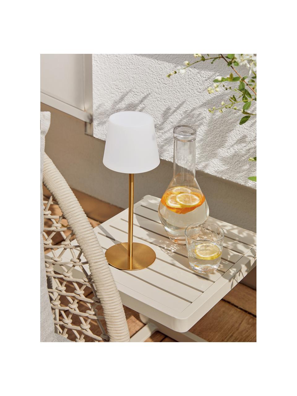 Lampa stołowa z funkcją przyciemniania Fausta, Odcienie złotego, biały, Ø 13 x W 37 cm