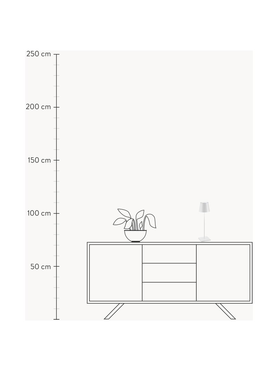 Lampa stołowa LED z funkcją przyciemniania Poldina, Biały, matowy, Ø 11 x 38 cm