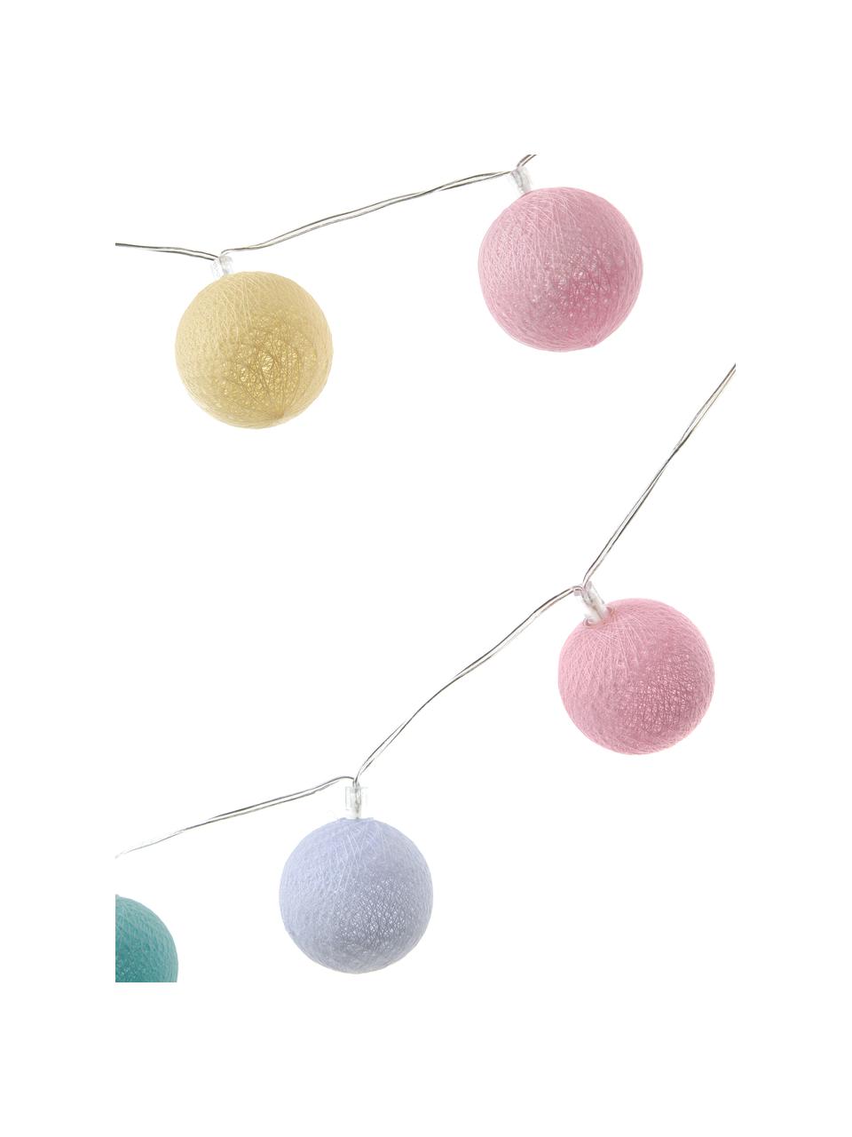 Guirlande lumineuse LED d'extérieur Colorain, 740 cm, 20 lanternes, Bleu, rose, jaune, blanc, long. 740 cm