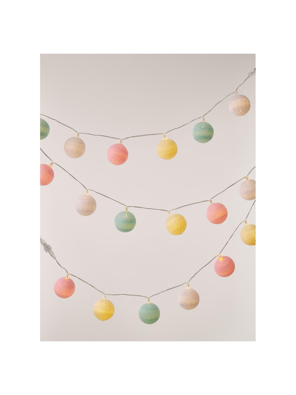 Guirlande lumineuse LED d'extérieur Colorain, 740 cm, Bleu, rose, jaune, blanc, long. 740 cm