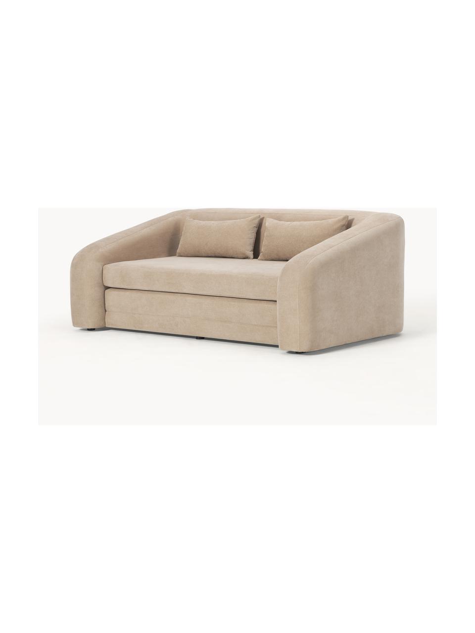 Schlafsofa Eliot (2-Sitzer), Bezug: 88 % Polyester, 12 % Nylo, Gestell: Spanplatte, Kiefernholz, , Webstoff Beige, B 180 x T 100 cm