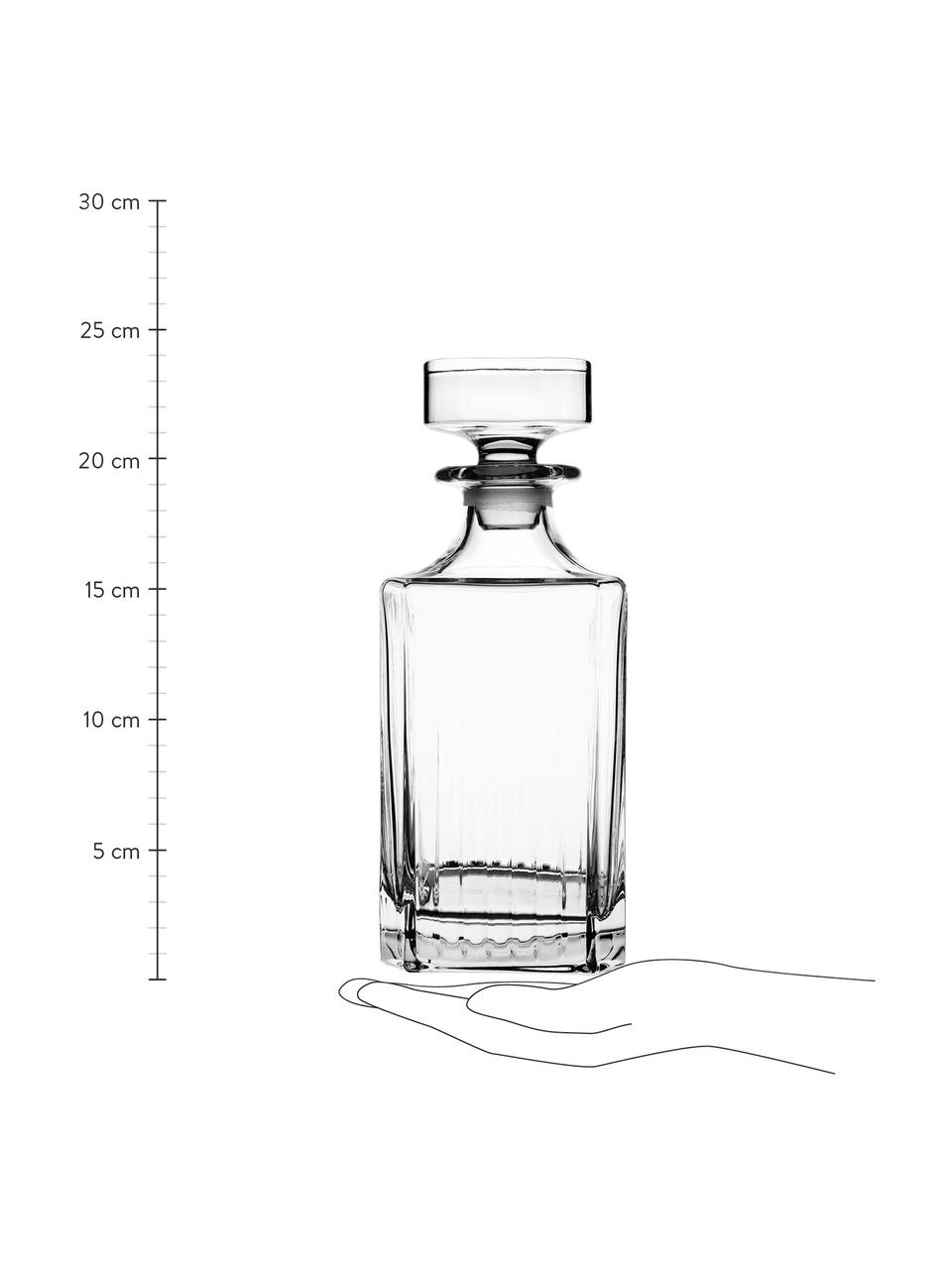 Decantador de cristal con relive Timeless, 750 ml, Cristal, Transparente, 750 ml