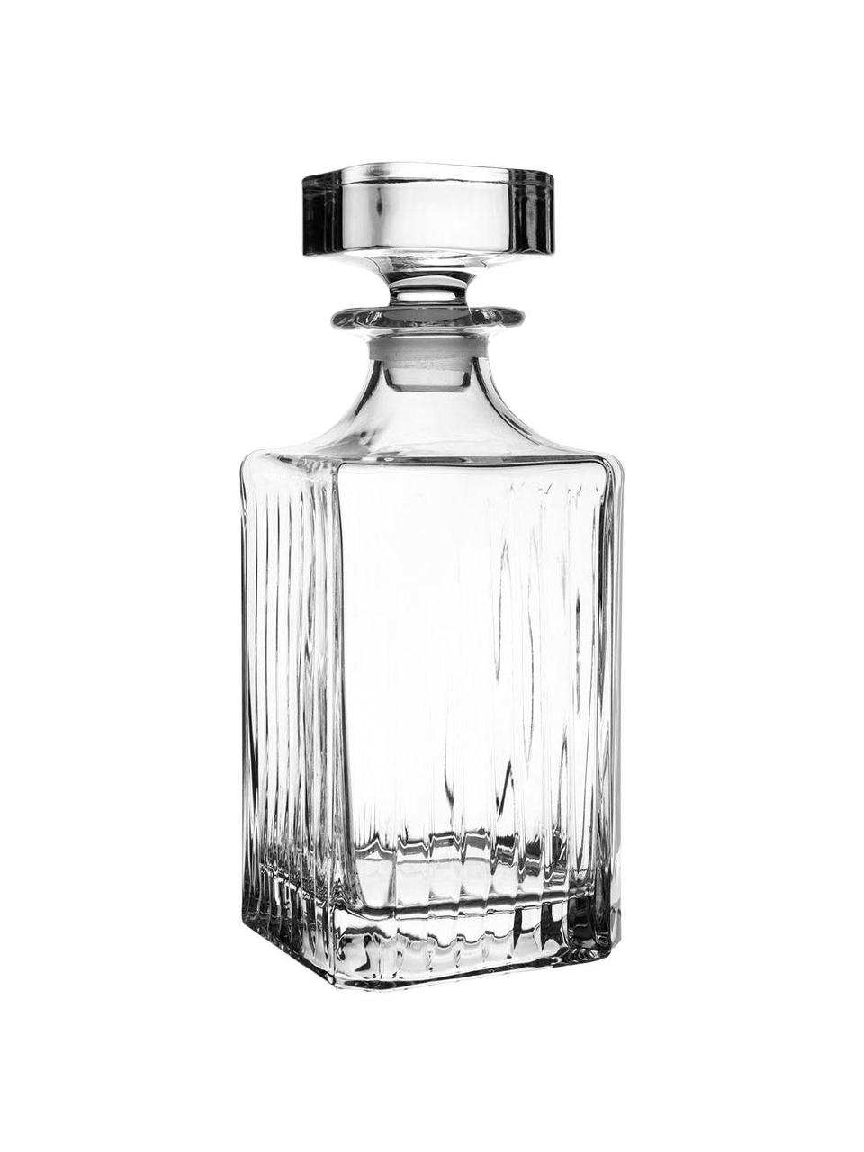 Decantador de cristal con relive Timeless, 750 ml, Cristal, Transparente, 750 ml