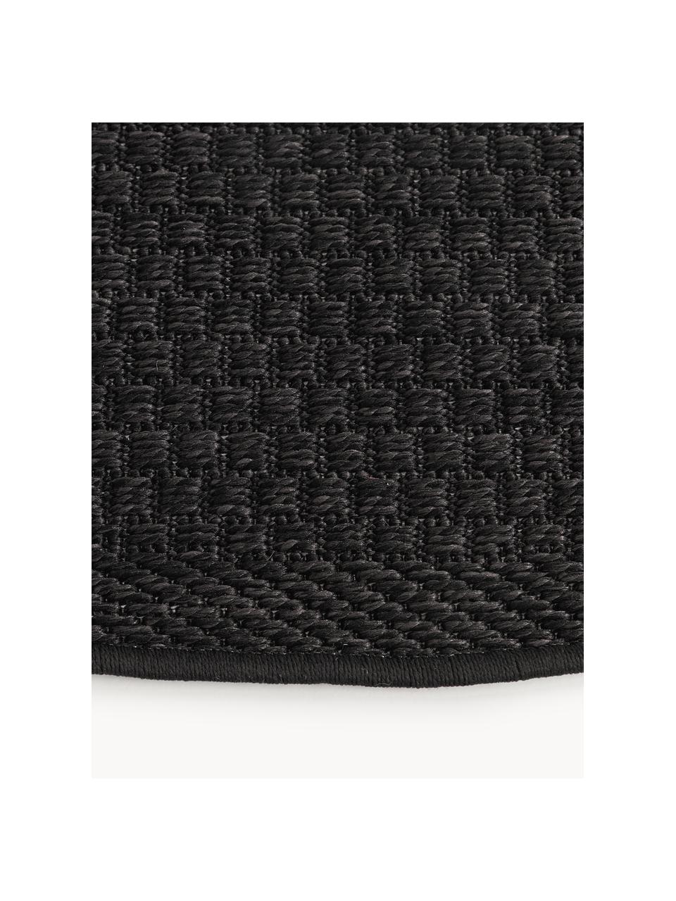 Tapis rond intérieur-extérieur Toronto, 100 % polypropylène, Anthracite, Ø 120 cm (taille S)