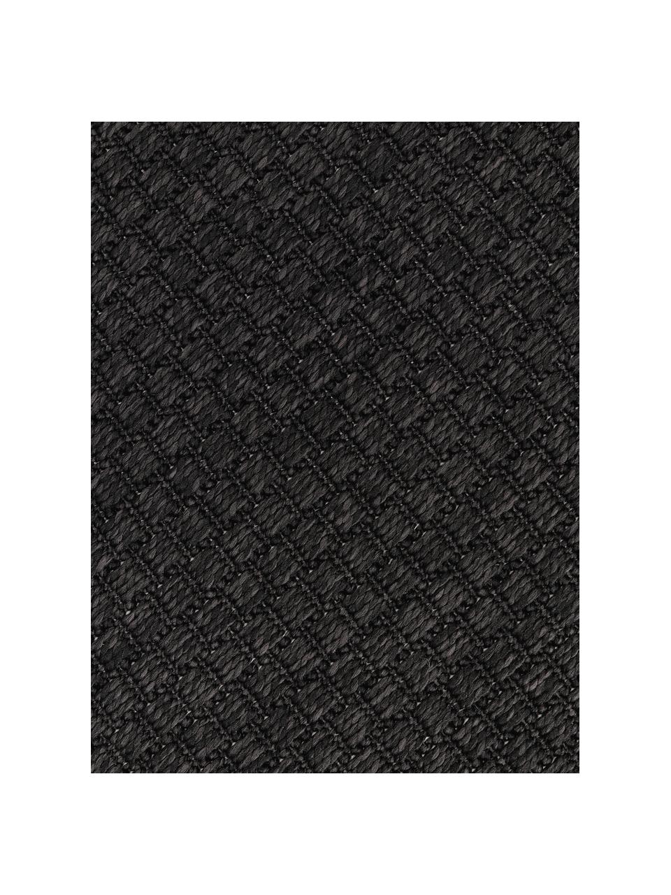 Tapis rond intérieur-extérieur Toronto, 100 % polypropylène, Anthracite, Ø 120 cm (taille S)