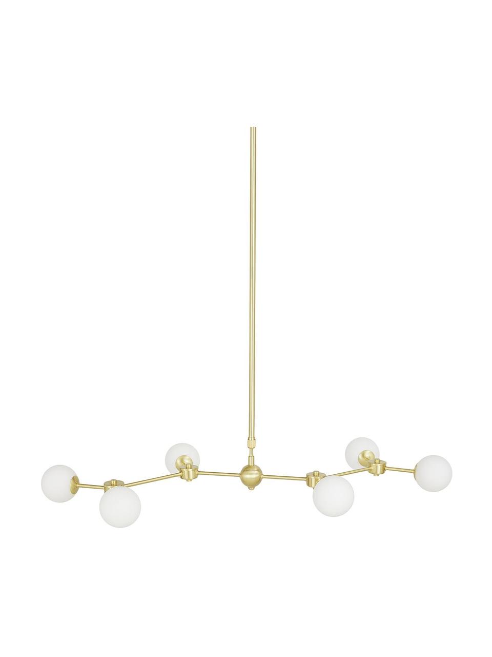 Grande suspension Aurelia, Blanc, couleur laitonnée, larg. 110 x haut. 60 cm