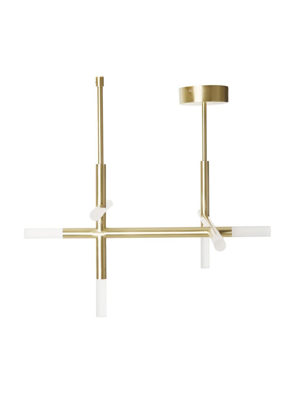 Grand plafonnier LED Gratia, Couleur dorée, blanc, larg. 76 x haut. 50 cm