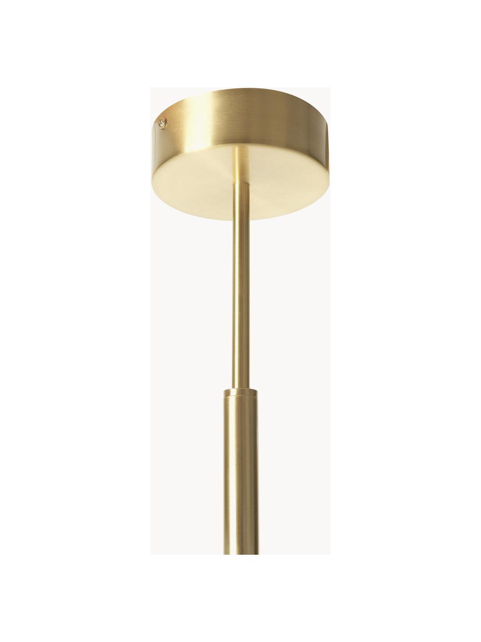 Grote LED plafondlamp Gratia, Baldakijn: gegalvaniseerd metaal, Goudkleurig, wit, B 76 x H 50 cm