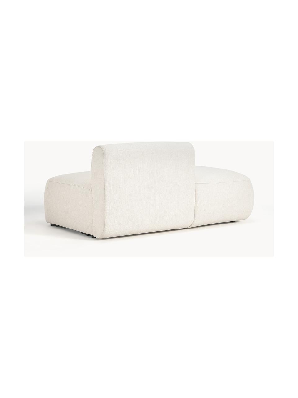 Chaise longue componibile Sofia, Rivestimento: 100% polipropilene Il riv, Struttura: legno di abete, truciolat, Piedini: plastica Il materiale uti, Tessuto bianco crema, Larg. 159 x Prof. 103 cm, schienale a sinistra