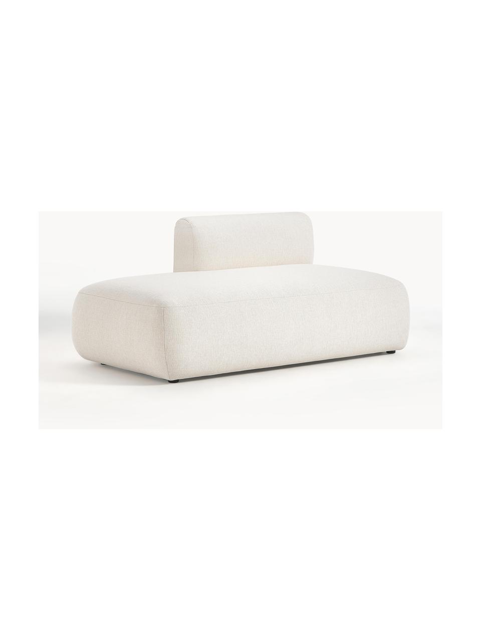 Chaise longue componibile Sofia, Rivestimento: 100% polipropilene Il riv, Struttura: legno di abete, truciolat, Piedini: plastica Il materiale uti, Tessuto bianco crema, Larg. 159 x Prof. 103 cm, schienale a sinistra