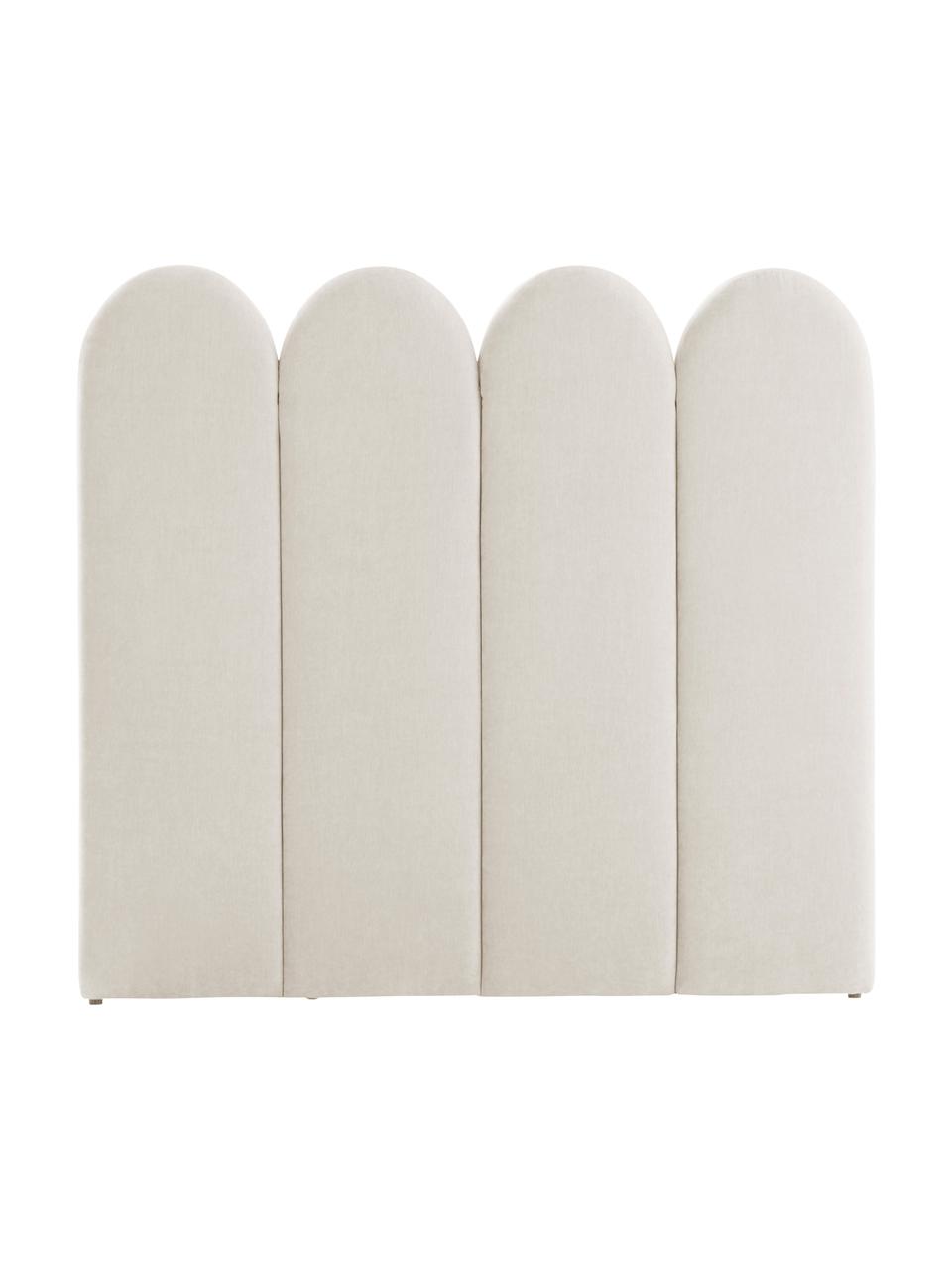 Cabecero tapizado chenilla Miami, Tapizado: 100% poliéster Alta resis, Estructura: madera de pino con certif, Tejido blanco crema, An 125 x Al 124 cm