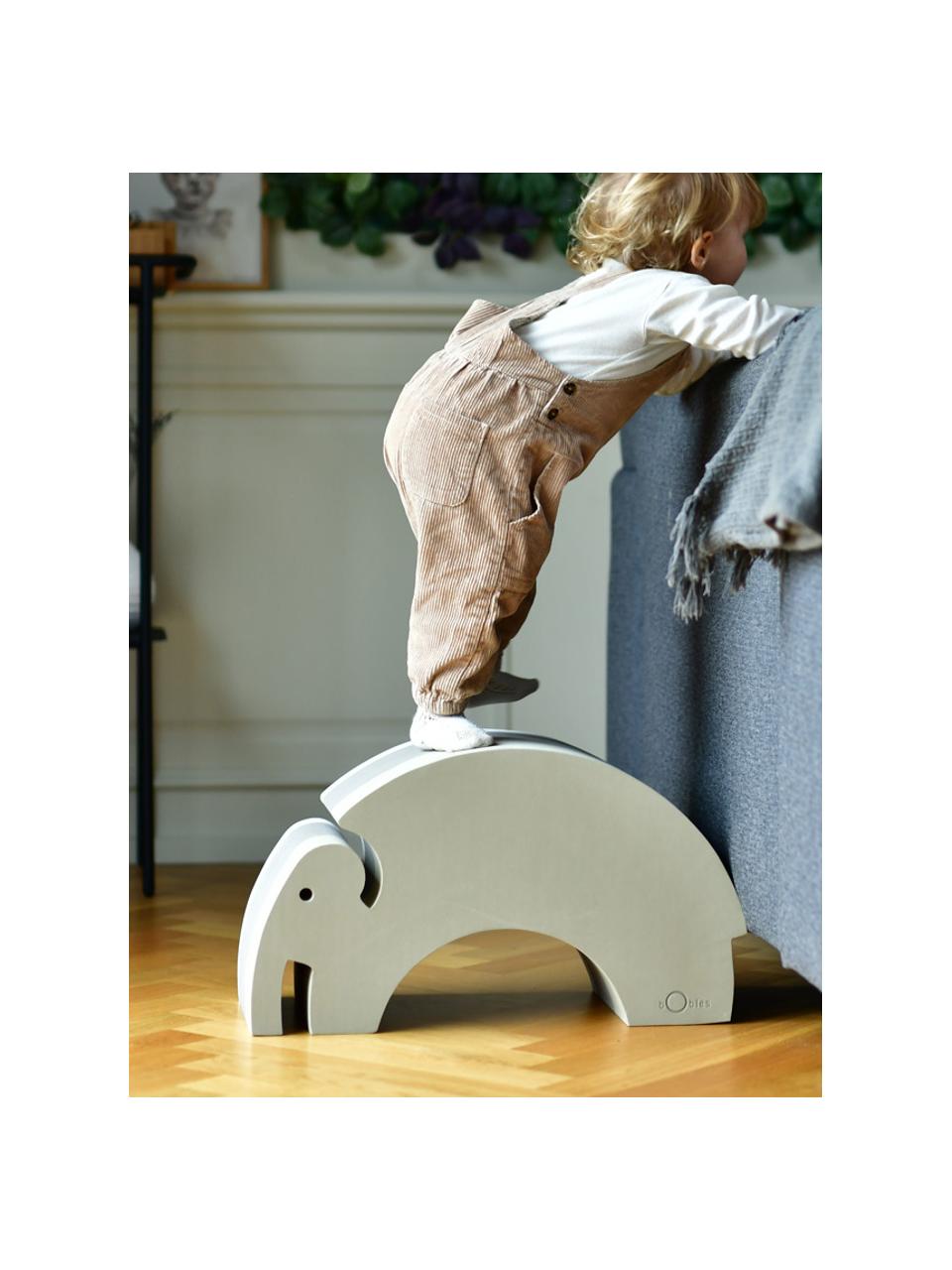 Wippe Elephant, B 55 cm, EVA-Schaum, wasserabweisend, Off White, Greige, Beige, B 55 x H 31 cm