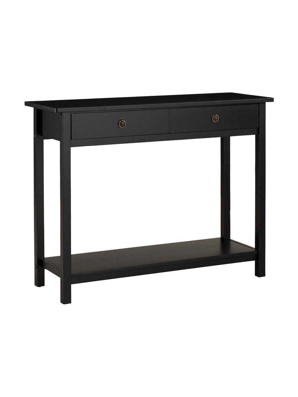 Consolle in legno Ditti, Nero, Larg. 104 x Alt. 83 cm