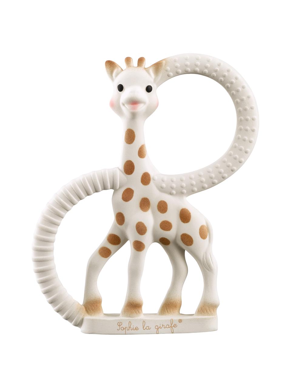Mordedor Sophie la Girafe, 100% caucho natural, Blanco, marrón, An 9 x Al 12 cm