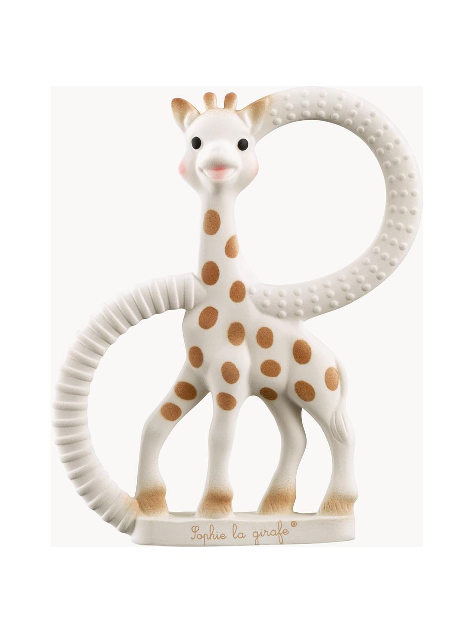 Bijtring Sophie la girafe, 100% natuurlijk rubber, Wit, bruin, B 9 x H 12 cm