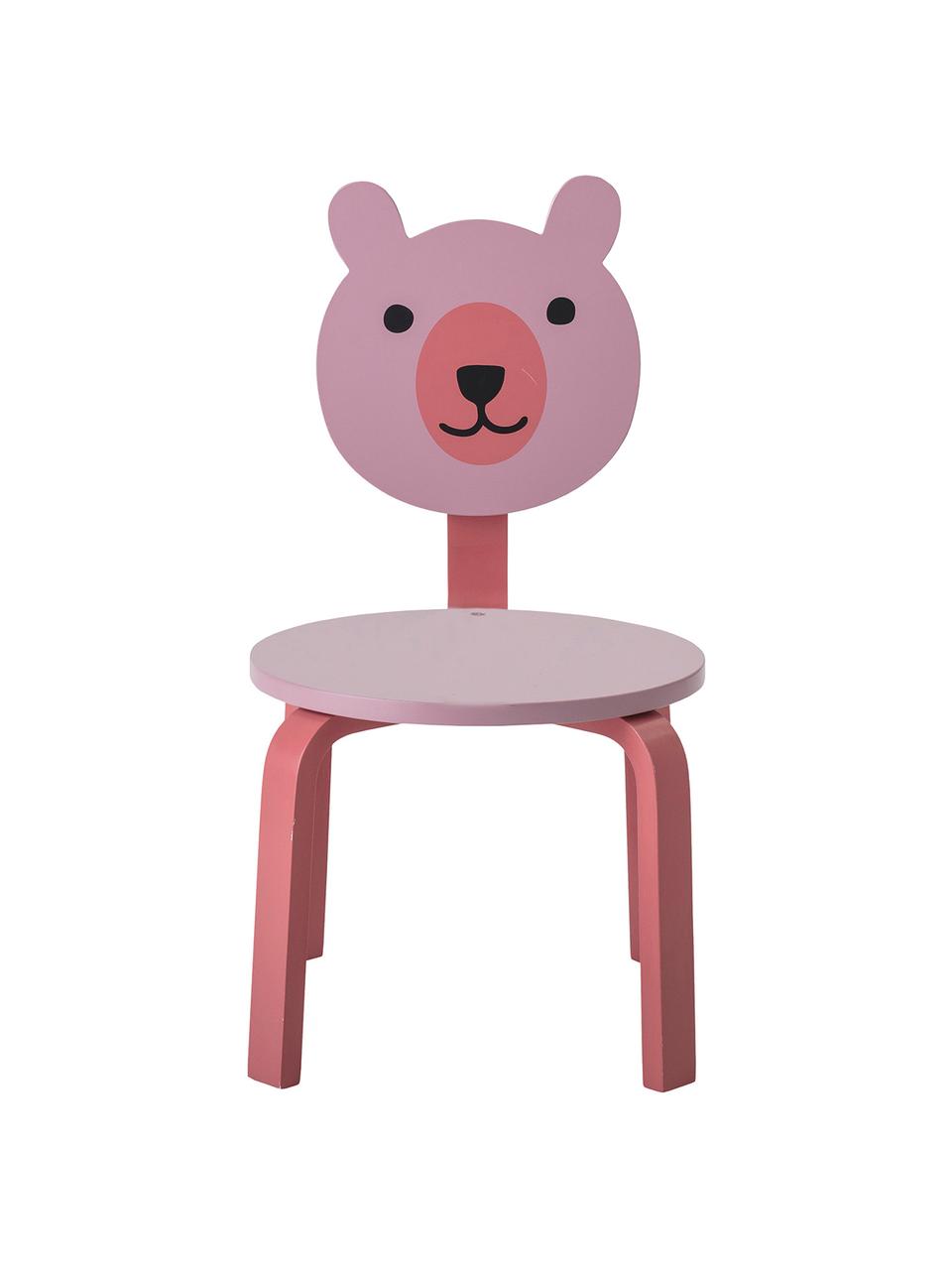 Kinderstoel Bear, Gelakt MDF, Rozetinten, 32 x 60 cm