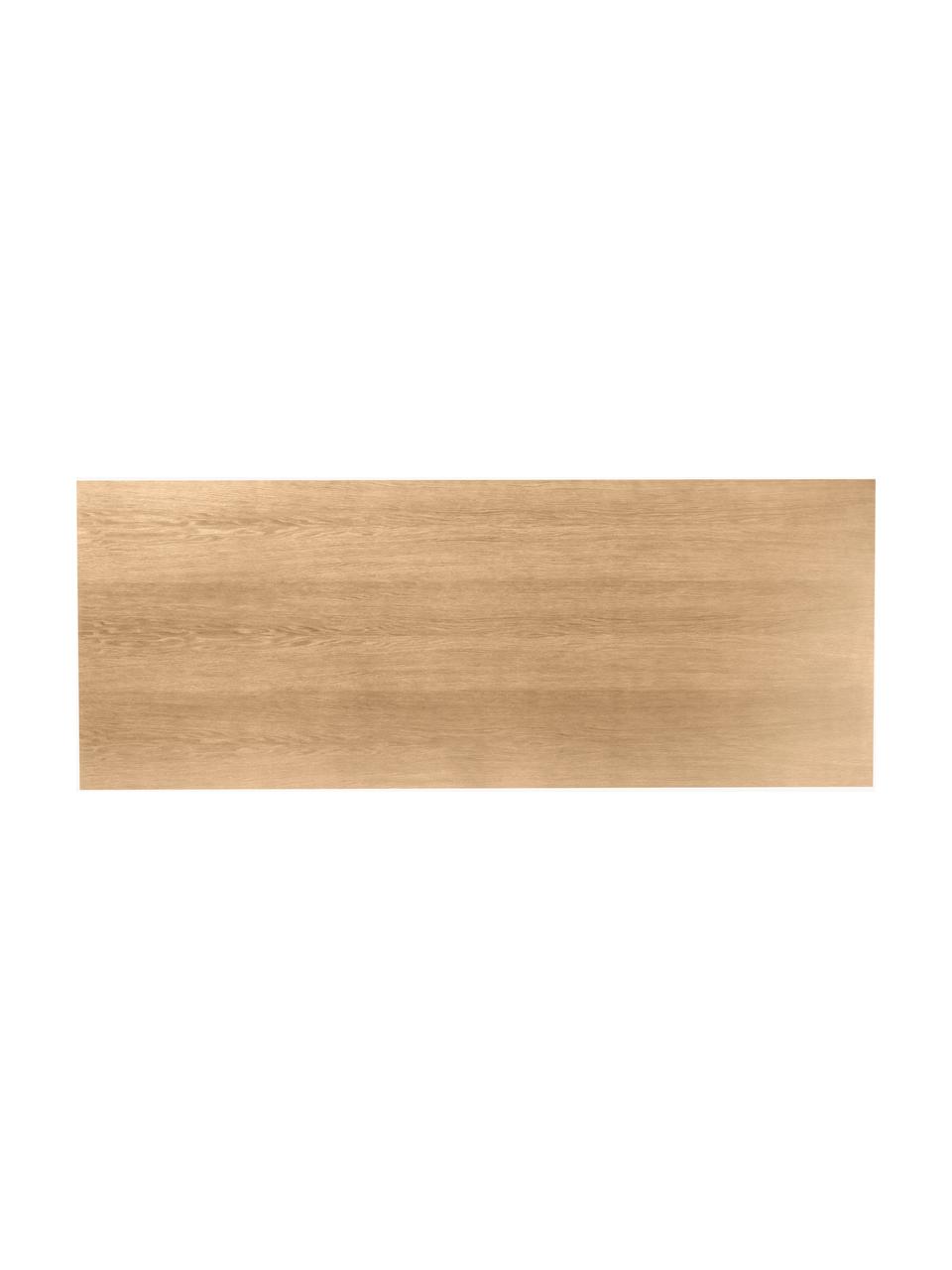 Donker gebeitste eettafel Androgyne, verschillende formaten, MDF met eikenhoutfineer, Hout, licht gebeitst, B 280 x D 110 cm