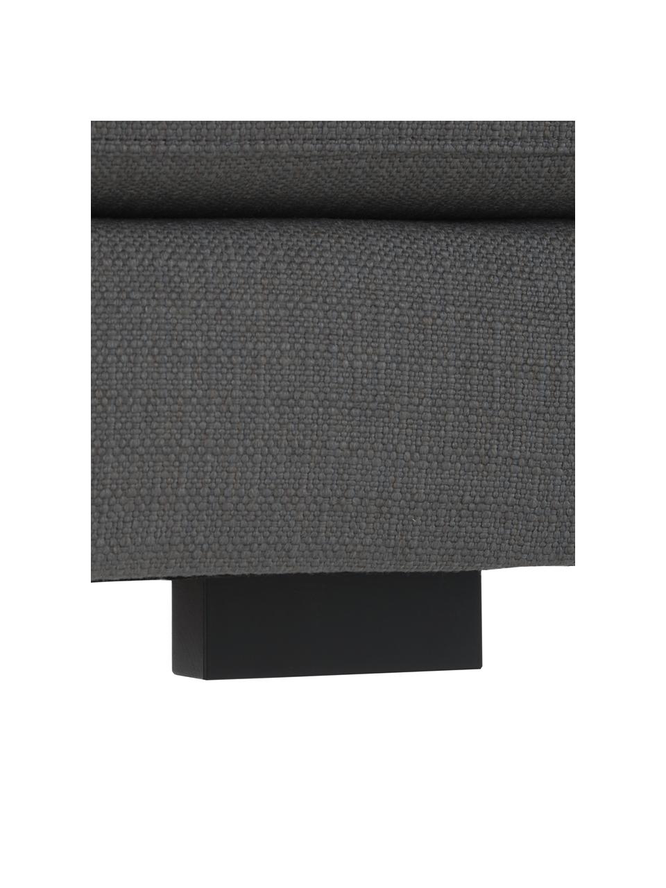 Pouf Tribeca, Tissu anthracite, larg. 80 x prof. 80 cm