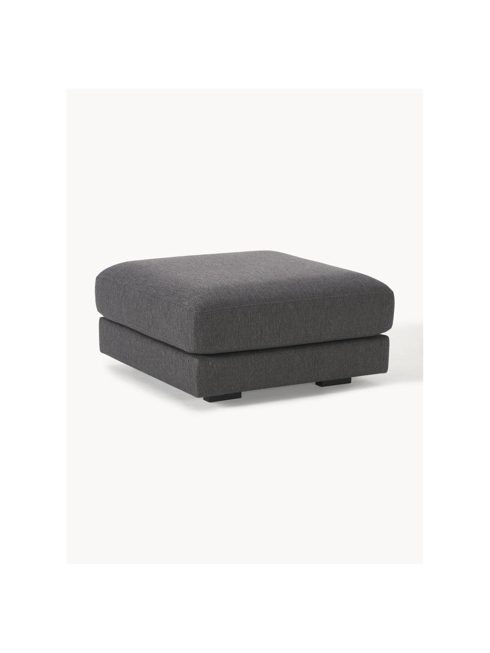 Pouf Tribeca, Tissu anthracite, larg. 80 x prof. 80 cm