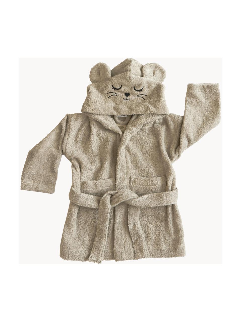 Kinder-Bademantel Mouse, in verschiedenen Größen, 100 % Baumwolle (Bio), GOTS-zertifiziert, Hellbeige, B 36 x L 48 cm (1 - 2 Jahre)