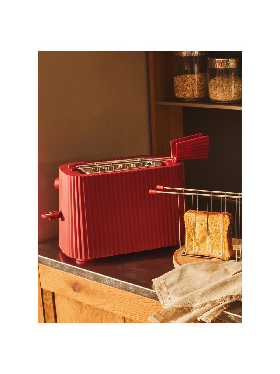 Toaster Plissé, Thermoplastisches Harz, Rot, B 34 x T 19 cm