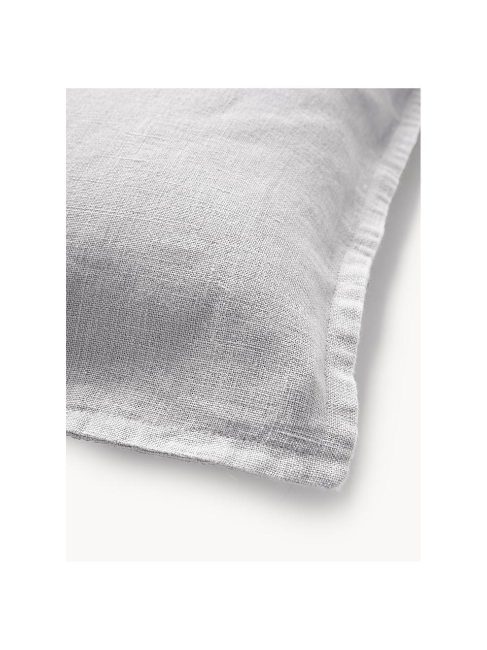 Housse de coussin pur lin gris clair Lanya, 100 % lin pur

Par sa nature, le lin a un toucher plutôt rugueux et un aspect naturellement froissé. La grande résistance à la déchirure rend le lin résistant à l'abrasion et à l'usure, Gris clair, larg. 30 x long. 50 cm