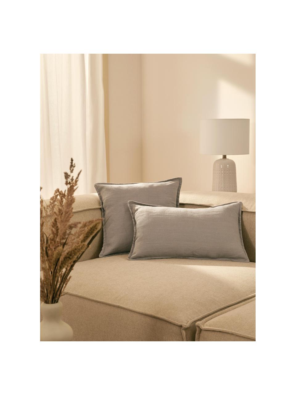 Housse de coussin pur lin gris clair Lanya, 100 % lin pur

Par sa nature, le lin a un toucher plutôt rugueux et un aspect naturellement froissé. La grande résistance à la déchirure rend le lin résistant à l'abrasion et à l'usure, Gris clair, larg. 30 x long. 50 cm