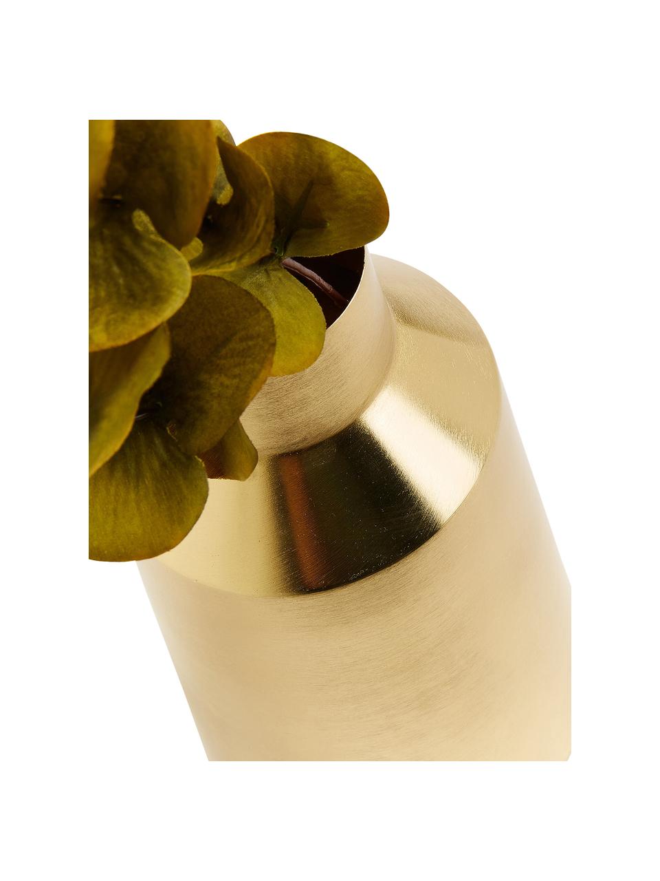 Dekoračná váza z kovu Carlyn, Potiahnutý kov, Mosadzné odtiene, Ø 15 x V 26 cm
